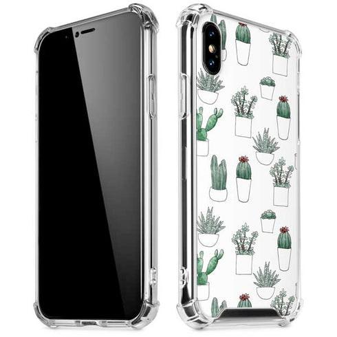 Succulent Pattern iPhone XS Max Clear Case